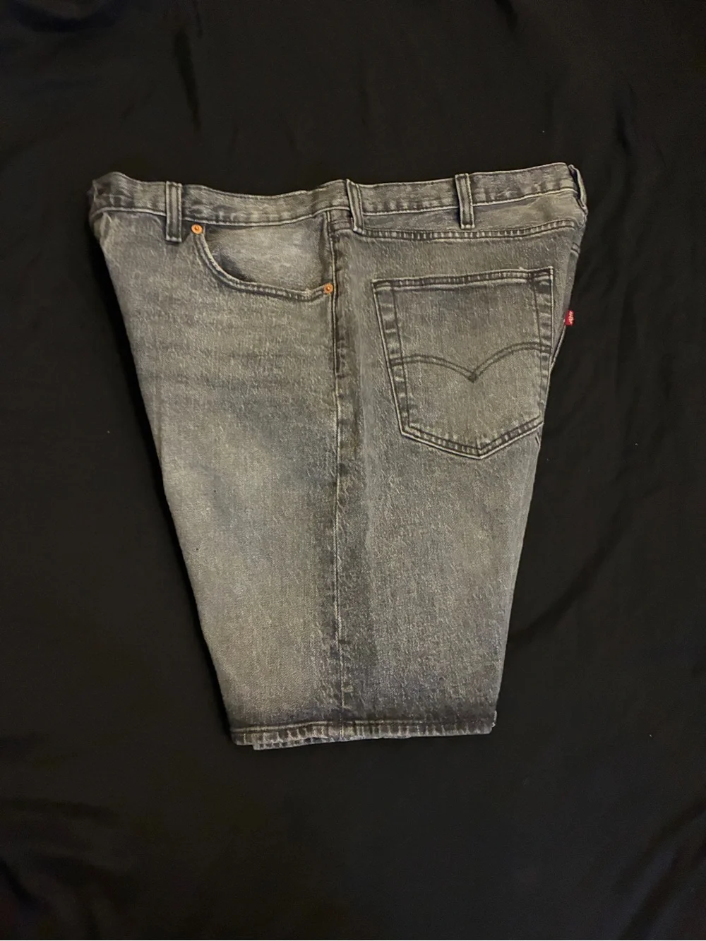 Levi's Faded Black/Grey Denim Shorts